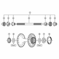 シマノ Y27811000 RHBー7600 防水キヤツプ 1セット(4個)（直送品）