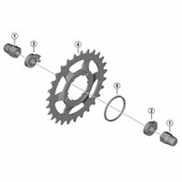 シマノ Y33M39710 回り止めワッシャー7L (グレー) 逆爪用 1セット(4個)（直送品）