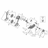 シマノ Y3FW98020 RDーM8100 ブラケット軸ユニット 1セット(4個)（直送品）