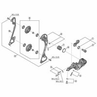シマノ Y50Y17000 RDーM670 ブラケット軸2 1セット(3個)（直送品）