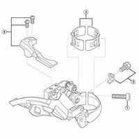 シマノ Y57Y98040 SMAD17 バンドアダプターM 1セット(4個)（直送品）