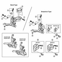 シマノ Y5A407020 取付ボルト (M5×15mm) 1セット(5個)（直送品）