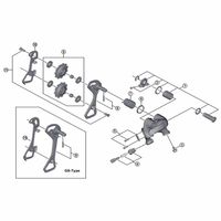 シマノ Y5RF98030 RDー4700 右プレート組/SS 1セット(3個)（直送品）