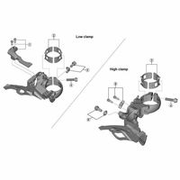 シマノ Y5Z898010 FDーM7005 ケーブル固定ボルト/プレート Eタイプ 1セット(8個)（直送品）