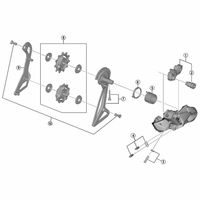 シマノ Y5ZV98030 RDーR9150 ストロークボルト2P/プレート 1セット(3セット:1セット×3個)（直送品）