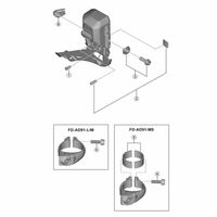 シマノ Y5ZW98010 FDーR9150 サポートボルト/プレート 右/F 1セット(3個)（直送品）