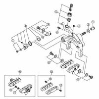 シマノ Y8LA98020 BRー6800 ケーブル固定板/ボルト 1セット(5個)（直送品）