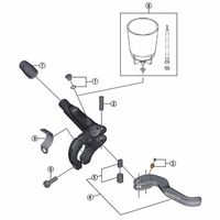 シマノ Y8WM17000 BLーM9000 レバー軸 1セット(6個)（直送品）