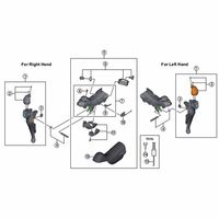 シマノ Y01G98070 STー5800 レバー軸/Eリング 1セット(5個)（直送品）
