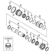 シマノ Y1TG11000 ロックナット (B.C.1.37’×24T) 英ネジ 1セット(3個)（直送品）