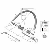 シマノ Y012AP047 スポーク 2ー1.8ー2A SWC 304mm 1セット(4個)（直送品）