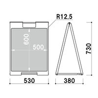 ファースト スタンドプレート(片面) NO PARKING ブラック SP-707s-110 1台