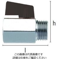 エスコ G 1/2”xG 1/2” ミニボールバルブ EA470MA-4 1セット(5個)（直送品）