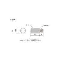 スリーナイン島野 真鍮 12ミリダボ 28号男 12x20 Ni ローレット (4個入) 16371 1セット(5袋)（直送品）