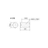 スリーナイン島野 真鍮 12ミリ両面ダボ 12号 12x23 バフCr (4個入) 15881 1セット(5袋)（直送品）