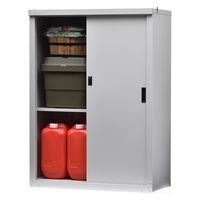 【軒先渡し】グリーンライフ 家庭用収納庫 幅890×奥行470×高さ1230mm グレー HS-123 1台（直送品）