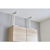 【転倒防止】アイリスオーヤマ 家具転倒防止耐震バーS 地震対策 防災 KTTB-S 1セット（2本入り）