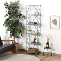 不二貿易 EZBO ワイヤーラック ６段 幅420×奥行310×高さ1700mm グレー 77556 1台（直送品）