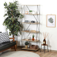 不二貿易 EZBO ワイヤーラック ６段 幅620×奥行310×高さ1700mm オークナチュラル 77567 1台（直送品）