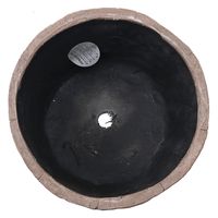 鹿沼興産 FRP リアルウッド調樽型プランター S270 深型 φ27×23.5cm 241784 1個（直送品）