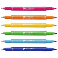 トンボ鉛筆 水性カラーサインペン PLAY COLORK (6色入) GCF-611A 1個