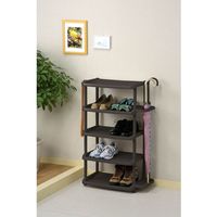 和泉化成 シューズラック5段 ダブル BR 3102BR 1個