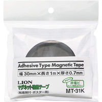 ライオン事務器 マグネット粘着テープ 幅30mm×長さ1m×厚さ0.7mm MT-31K 29326 1巻