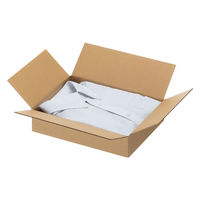 【60サイズ】現場のチカラ エコノミータイプ 軽梱包用ダンボール シャツ・薄物衣類向けサイズ 外寸：303×216×76mm 1梱包（20枚入） オリジナル