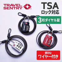 TTC コンサイス ダイヤルロック 3桁 ワイヤー付き レッド 509936 1個