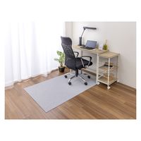 サンコー ゲーミング チェアマット 床保護 ロング ずれない デスク ライトグレー 日本製 KX-80 160×90cm 1枚