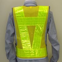 ミズケイ 安全ベスト/90『フチピカフラッシュ』〈黄地・黄〉 5919006 1セット(5枚)（直送品）