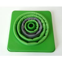 ミズケイ 伸縮式三角コーン 41cm〈グリーン〉 8201031 1セット(5個)（直送品）