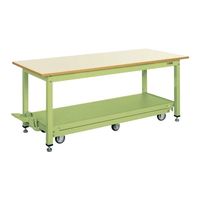 サカエ 中量作業台(KTタイプ/均等耐荷重800kg/メラミン天板/H740mm/固定式/移動式) KTー127Q6IG 1個（直送品）