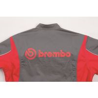 丸鬼商店 brembo長袖メカニックスーツ グレー×レッド LL BR5500-92-LL 1枚（直送品）