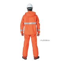 ジンナイ 4880 ナダレス耐久性透湿レインスーツ オレンジ L 4880-ORG-L 1着（直送品）