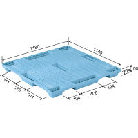 三甲 パレットN4-114118Fライトブルー 81400X00BL502 1セット（2個入）（直送品）