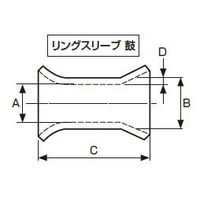 カワグチ E・鼓型ー小 リングスリーブ 100個入り Eツヅミガターショウ 1セット(1000個:100個×10箱)（直送品）