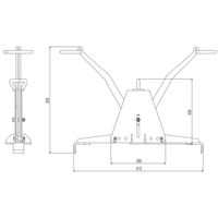三木ネツレン ネツレン CUーX型コンクリート溝蓋吊クランプ 200KG CU-X-200KG 1台（直送品）