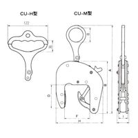 三木ネツレン ネツレン CUーM型U字溝竪吊クランプ 250KG 130ー160MM CU-M-250KG-160 1台（直送品）
