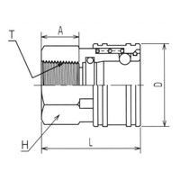 ヤマトエンジニアリング ヤマト STY12-SF 真鍮STYカプラ/ソケット STY12-SF-BS 1個（直送品）