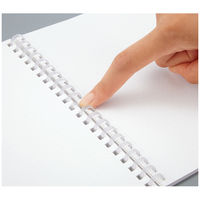 コクヨ ソフトリングノート(方眼ドット罫) B6 80枚 透明 ス-SV548WT-T 1セット(5冊)