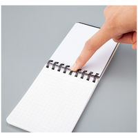 コクヨ ソフトリングノート(5mm方眼罫) A7 70枚 ブラック メ-SV477S5-D 1セット(5冊)