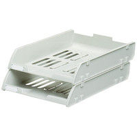 サンコープラスチック スタッキングトレー A4 グレー 92022（直送品）