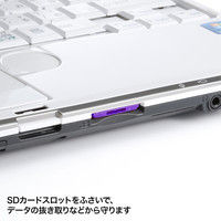 【処分品】サンワサプライ SDカードスロット取付けセキュリティ（eセキュリティ・バイオレット） SLE-27-V 1セット（直送品）