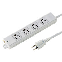 延長コード 電源タップ 10m 3P（ピン） 4個口 マグネット ライトグレー TAP-K4-10 サンワサプライ 1個