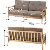 東谷 バッスム 3人掛 RTO-931BL（直送品）