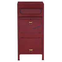 【軒先渡し】ヤマソロ Caleb カレブ ラージスタンドポスト 宅配ボックス レッド 幅400mm 1台（直送品）