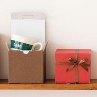 【ギフトボックス】 ヘッズ 無地ブラウンギフトボックス-11 外寸：W223×H55×D148mm 1セット（50枚：10枚×5パック） MBR-GB11