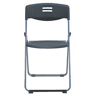 中央可鍛工業　スライドヒンジ折りたたみチェア（背座:樹脂）　ダークグレー　1箱（5脚入）（取寄品）