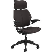 【車上渡し】 ヒューマンスケール フリーダム ヴェラム インテリジェントメカニズム 多機能チェア 可動肘付 グレー 1脚（直送品）